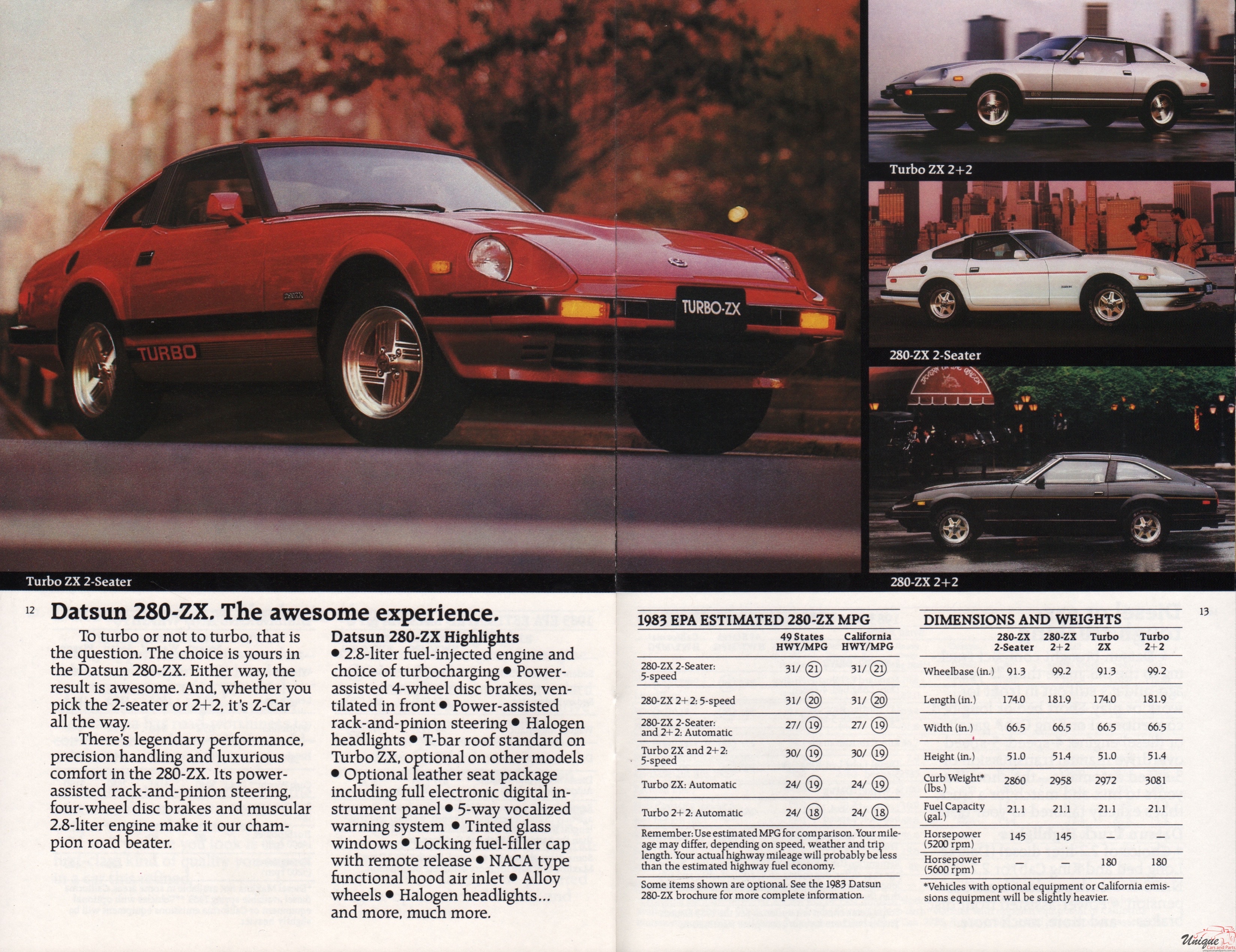 1983 Nissan Range Brochure Page 1